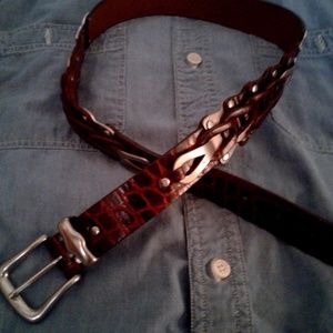 Belt Western with Studs Braided Leather from Jamie Sadock Photo Shoot NYC